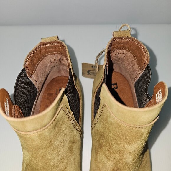 Born Laney Chelsea Ankle Bootie Women 9.5 Rust Brown Suede Distressed Rustic NEW - Picture 8 of 15